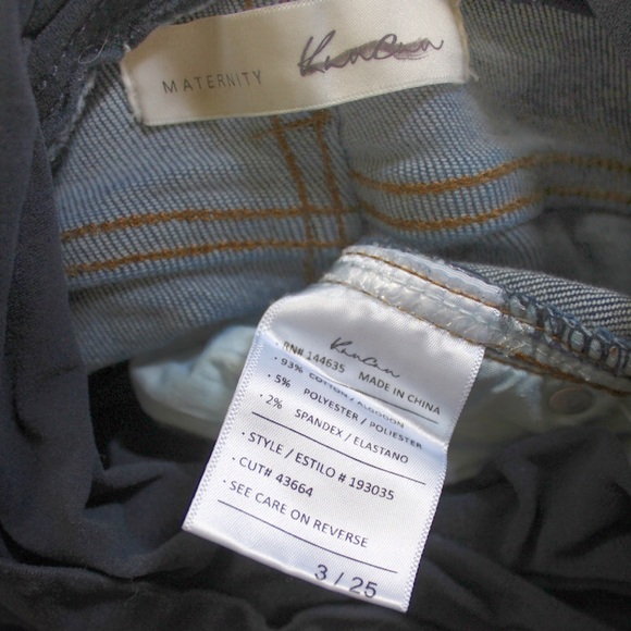 KanCan Maternity NWOT Skinny Over Bump Frayed Hem Maternity Jeans Raw Frayed Hem - Picture 12 of 12